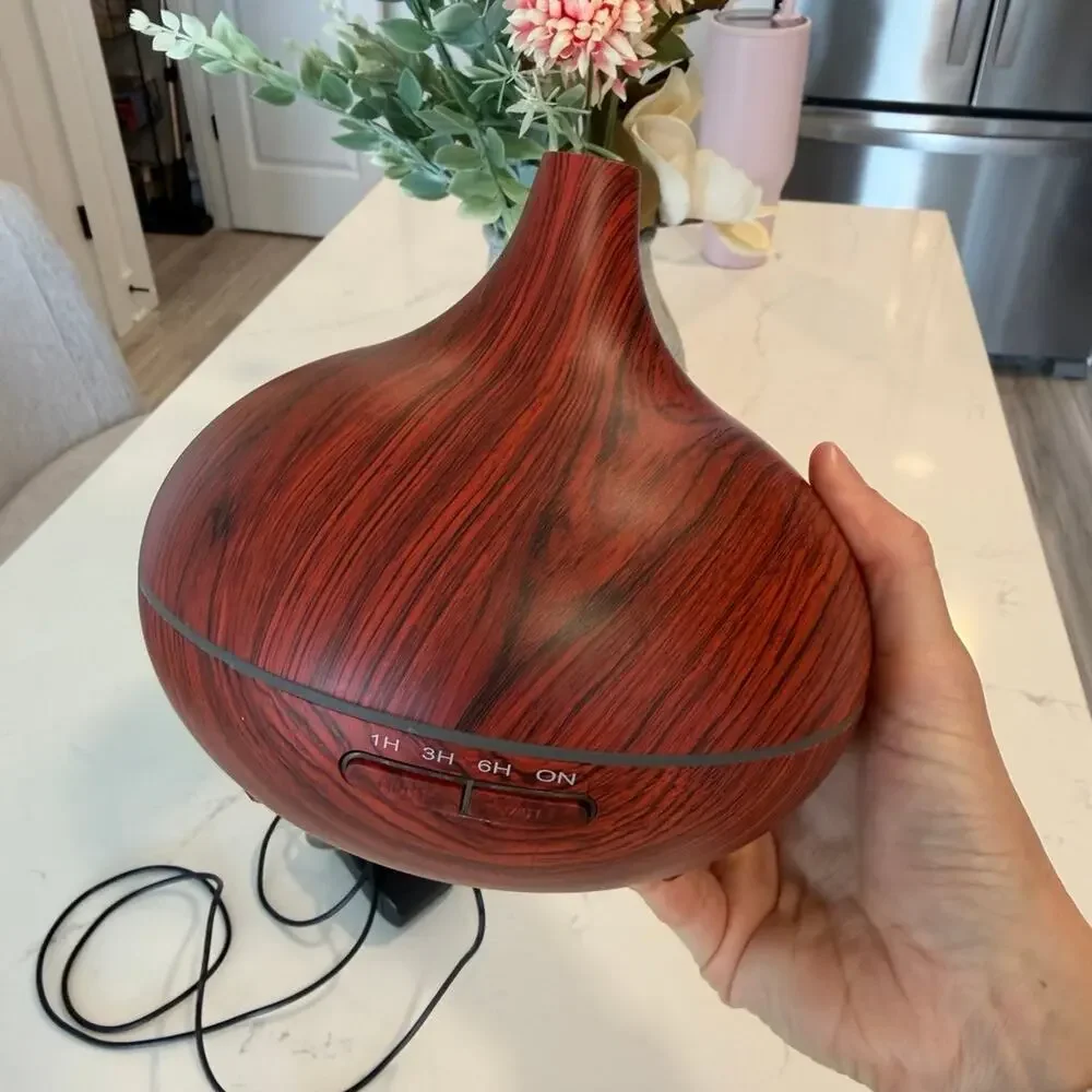 VicTsing 300ml Essential Oil Diffuser Ultrasonic Cool Mist Humidifier Cherrywood